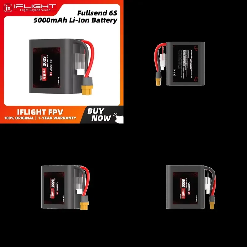IFlight Fullsend LR 6S 5000-mAh Low Multiplier Range Long Range Li-Ion B-attery for Chimera7 Nazgul Evoque F6