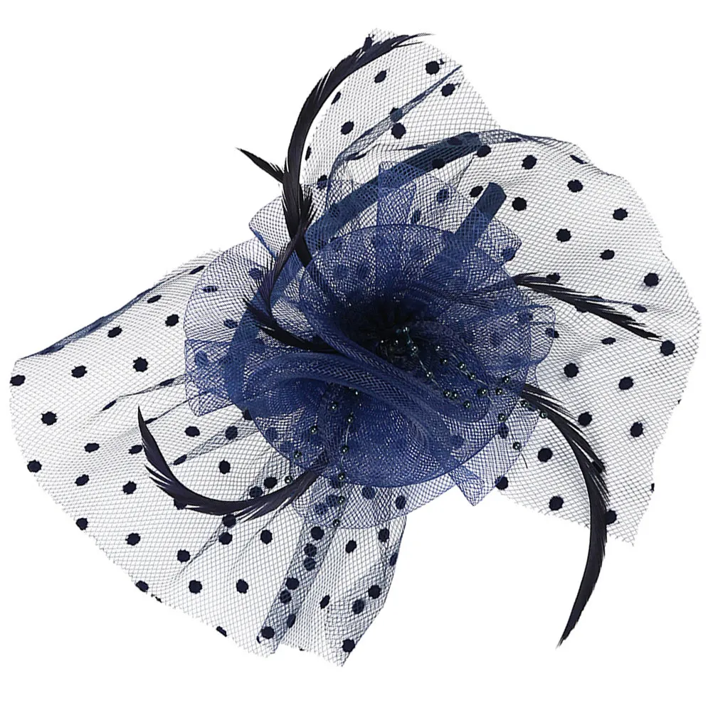 

Vintage Lace Fascinator Hat Mesh Headband Elegant Party Headwear for Halloween Wedding Cosplay Photo Performance