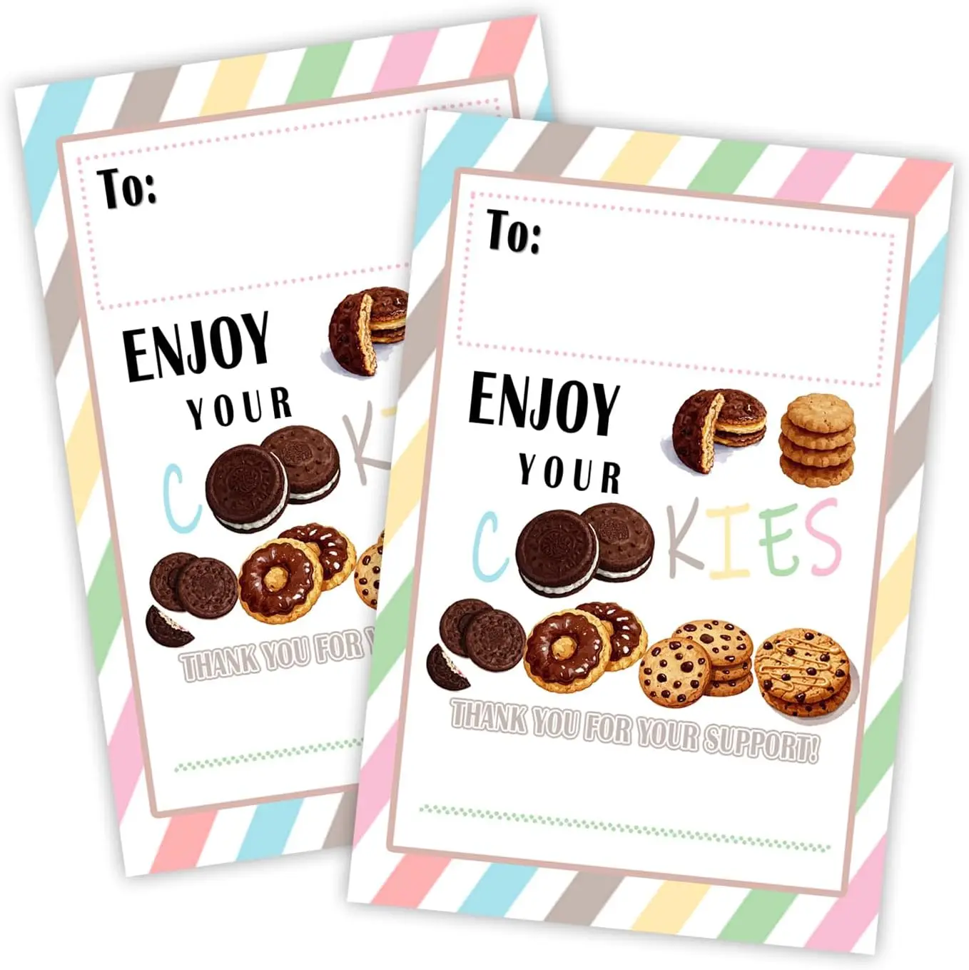 

Печенье для девочек, благодарственные открытки, 4 × 6 дюймов, печенье, благодарственные заметки, благодарственные открытки, печенье, солдат, номер, контакт, Inform