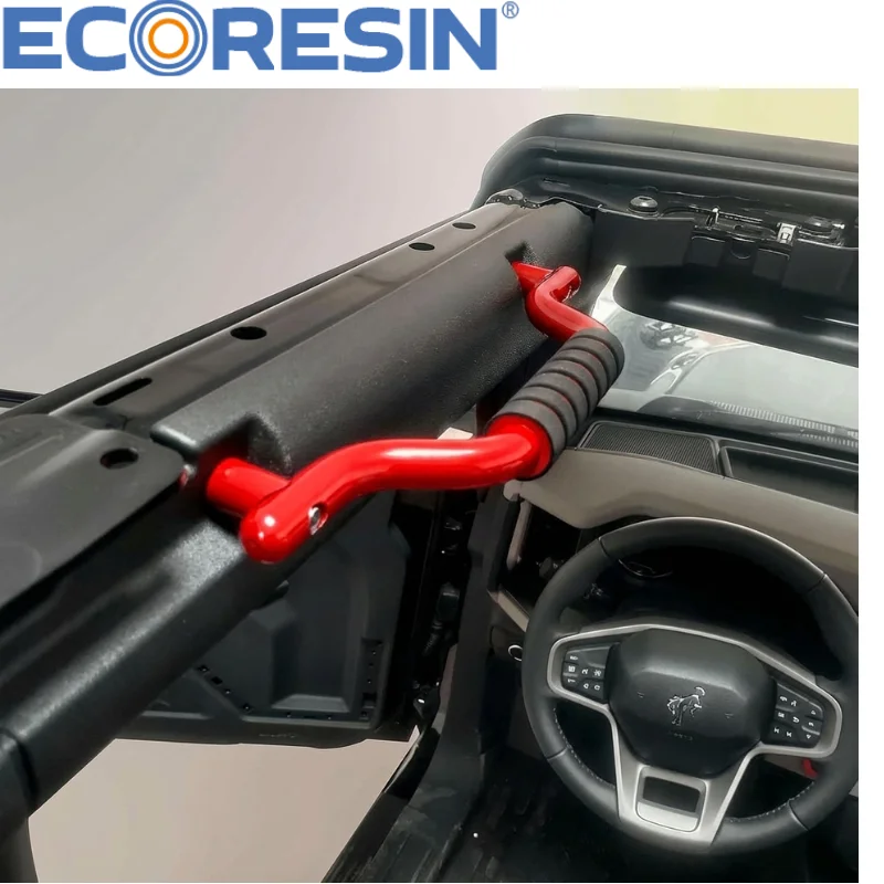 

Aluminum Alloy Front Roll Bar Grab Handles for Ford Bronco 2021-2024 2/4 Door Interior Accessories Off Road Grip Bar Red/Black