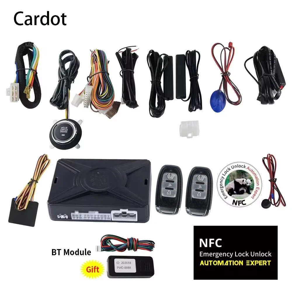 

Cardot NFC Lock Разблокировка автомобильной электроники Удаленный запуск и остановки двигателя Автомобильная сигнализация