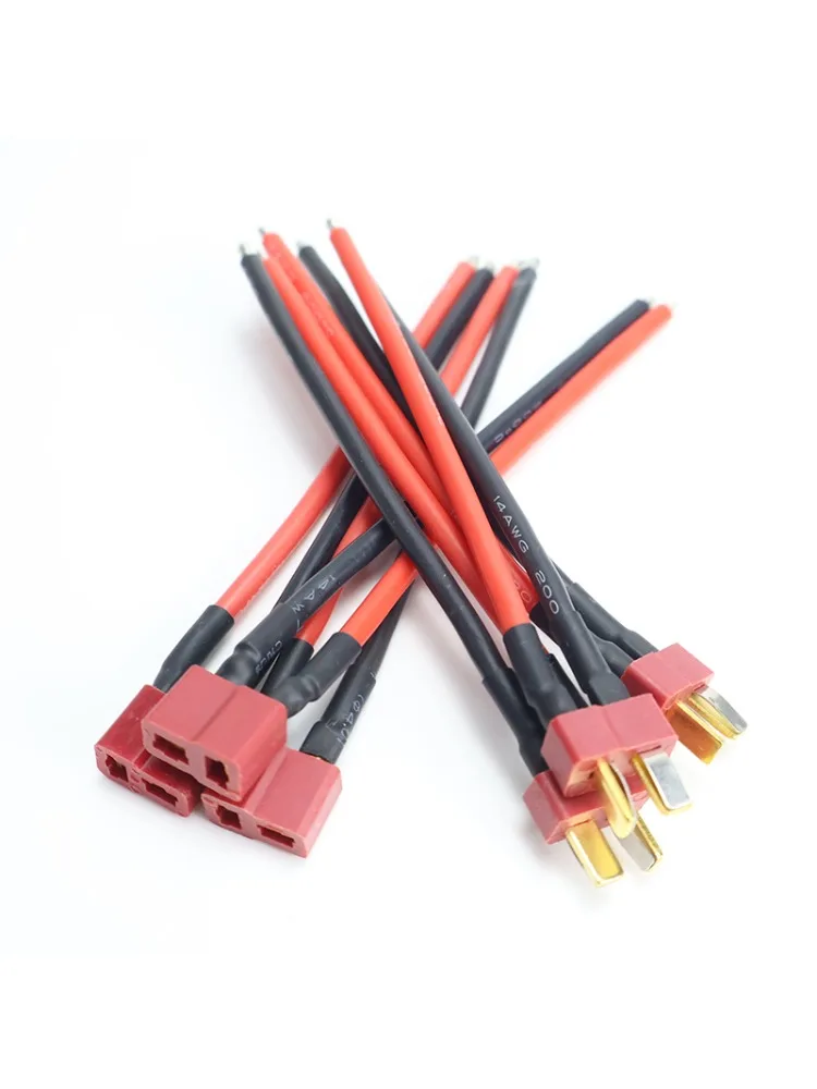 Câble en queue de cochon Deans, connecteur mâle/femelle 10cm 14awg, fil en Silicone souple pour batterie Lipo RC hobby Quadcopter, 3 pièces/7 pièces