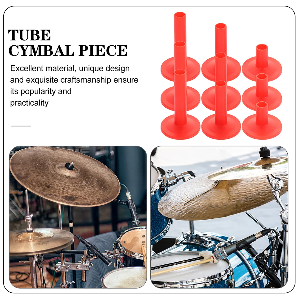 

9pcs Plastic Durable Anti-Wear Replacement For Drum Kits Stands Percussion Accessories Lightweight Flanged Base Cymbal Sleeves