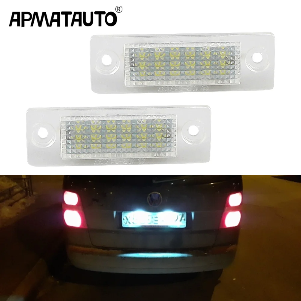 

2Pcs Canbus LED License Plate Light For VW Caddy MK3 Golf Plus Syncro MK5 Passat B5.5 Sedan B6 Touran MK1 Transporter T5 T6