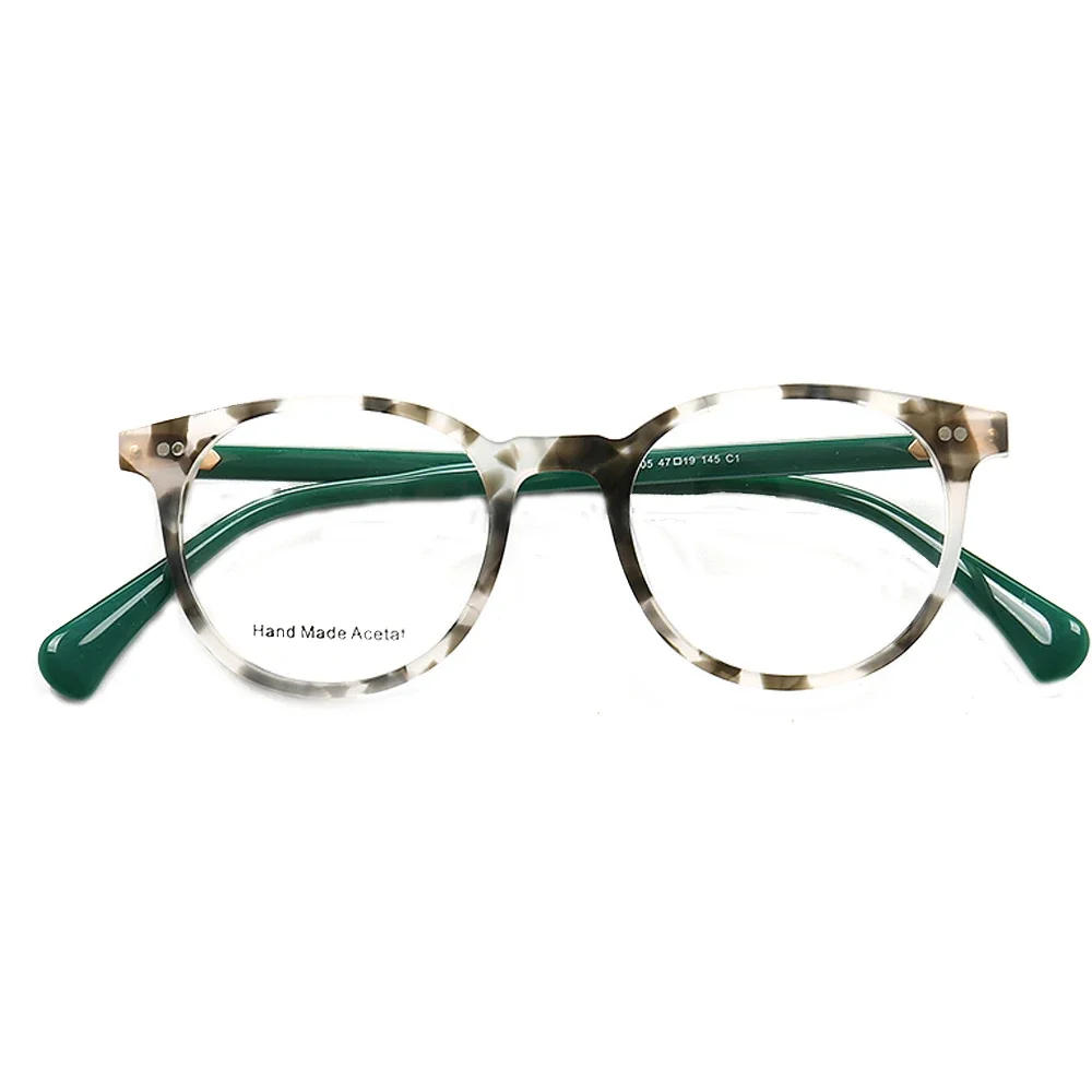 Women Optical Eyeglass Frames Men Round Glasses Frame Fashion Tortoise Floral Red Green Prescription Spectacles Vintage Eyewear