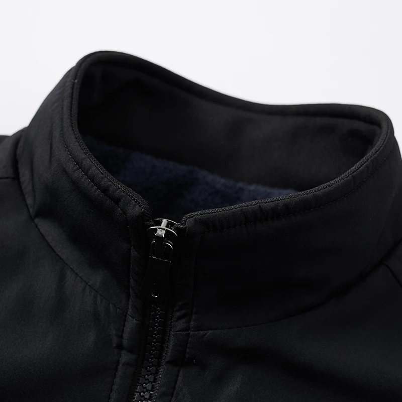 Warme Fleece Herbst Winter Jacken für Männer Business Büro Kleid Mantel Casual männer Winter Jacke Einfarbig Luxus Oberbekleidung mann – Detail 20