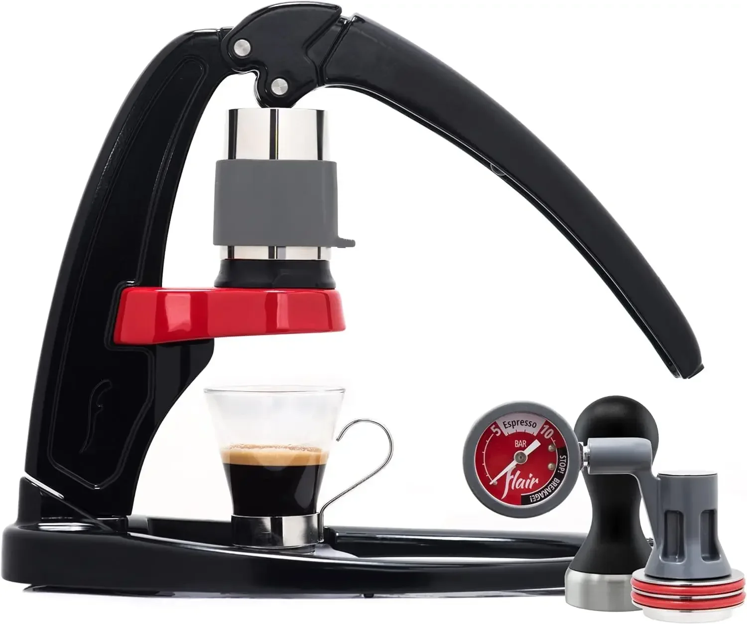 Espresso Maker - Classic with Pressure Kit: All Manual Lever Espresso Machine for The Home with Stainless Steel Tamper, Pressure