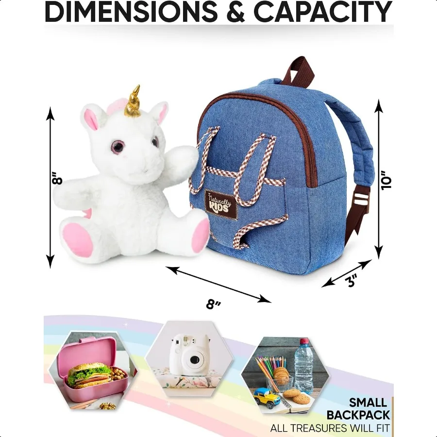 Jouets naturels pour filles de 3 ans, cadeaux d'anniversaire pour filles de 2 ans, cadeaux pour filles de 3 ans, sac à dos pour tout-petits