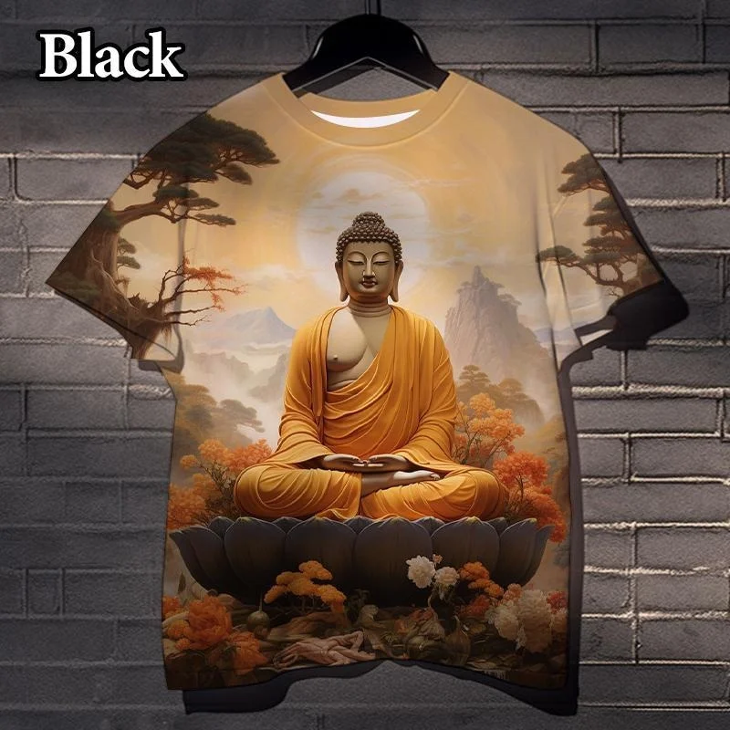 3D Buddha Print Tshirt For Men Women Adherent Of Religion Buddha Graphic T Shirt Kid Casual Round Neck Short Sleeve Tee Tops