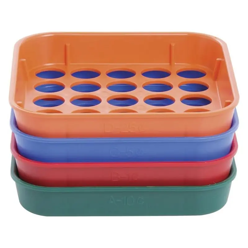 

【STOCK】Coin Counters& Coin Sorters Pennies To Quarters Plastic Construction Assorted Colors Coin Sorter Trays