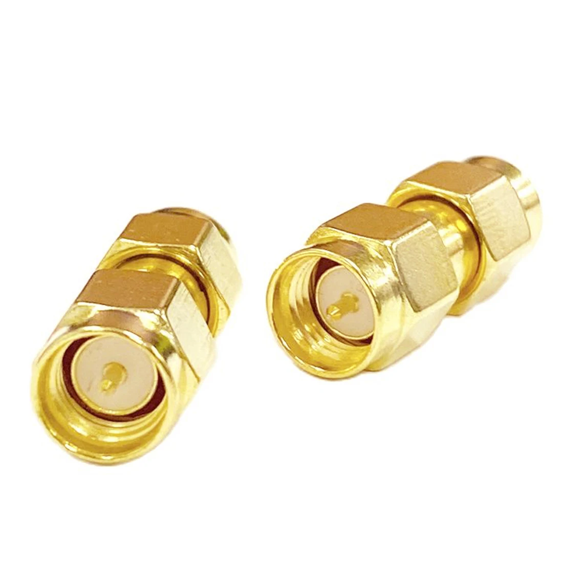 100pcs  SMA Male to Plug Straight RF Coax Adapter Coupler Connector Goldplated Wholesale