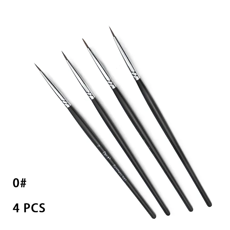 4 sztuki/zestaw długopisów do pędzli dentystycznych 0 #   Dental Porcelain Brush Pen Shaping Glazing Pen Dental Technician Tools Dental Lab Tool