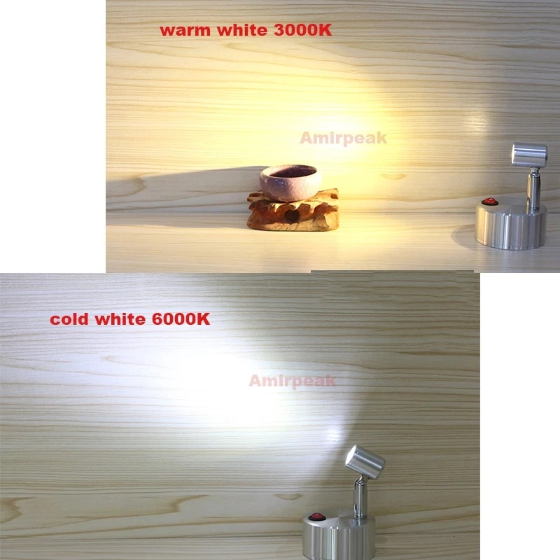 AAA Battery Led Spot Lamp Wireless Jewelry Store Counter Exhibition Light Wedding Show  Movable  Cabinet Spotlight