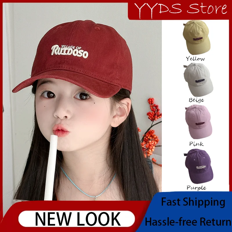 春と秋の子供用野球帽、文字刺繍入りサンハット、調節可能なカジュアルキャップ、男の子と女の子向け