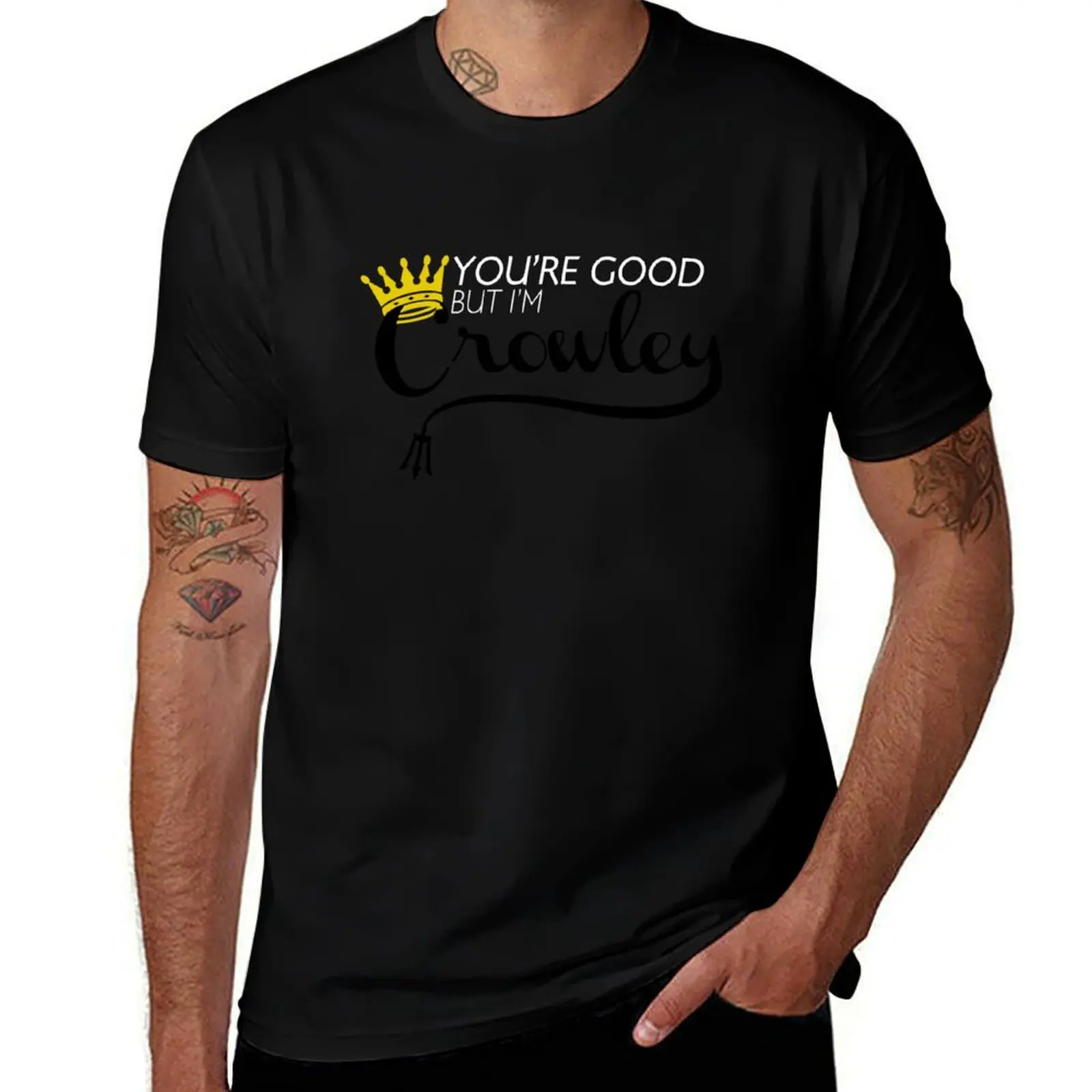 

100% shirt man shirts t shirt t I'm luxury Crowley t T-Shirt cotton man cotton