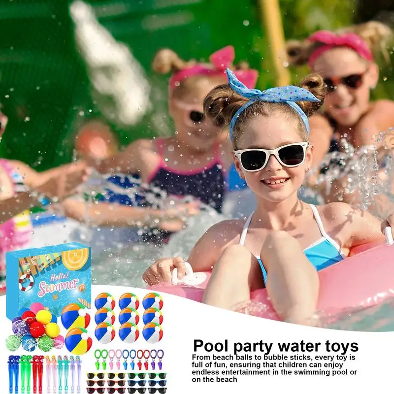 Water Play Toys For Toddler Party Birthday Decorations Water Sports Play Pool Diving & Beach Fun Birthday Decorations 60-Piece