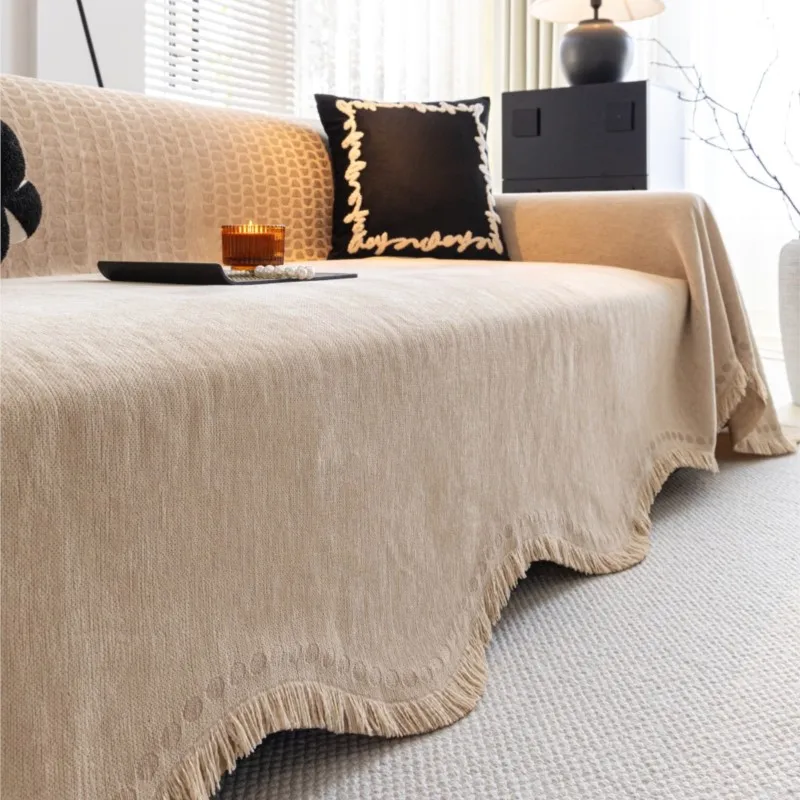 

2025 All-Season Universal Soft Mats Chenille Sofa Throw Cover Minimalist Modern Anti-Cat Scratch Non-Slip Washable Couch Cover