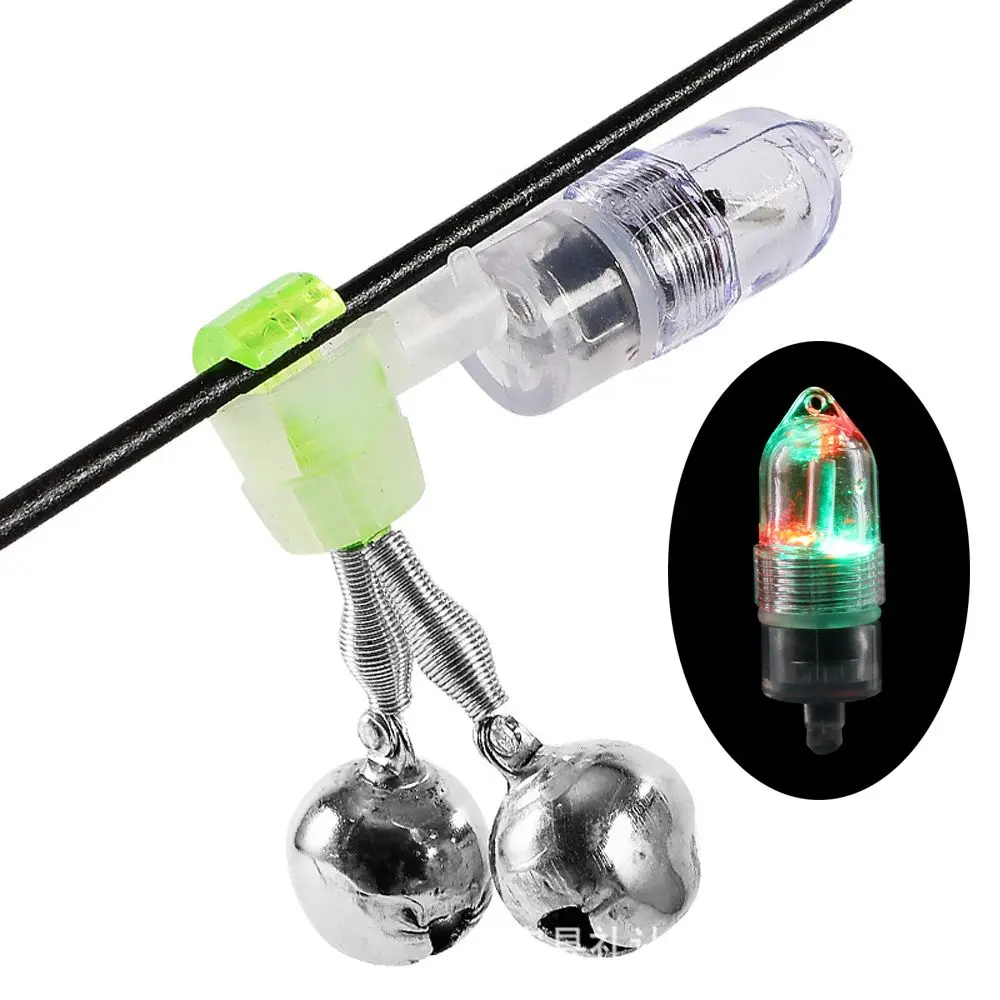 LED Fishing Rod Tip Night Light Flash Strike Smart Sensor Rod Tip Strike Alert with Batteries Fishing Accessories Tackles