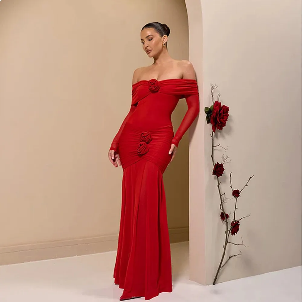 Sexy One Shoulder Floral Bodycon Dress Dresses Spring Summer Fitted Ruched Evening Dress Matching Set