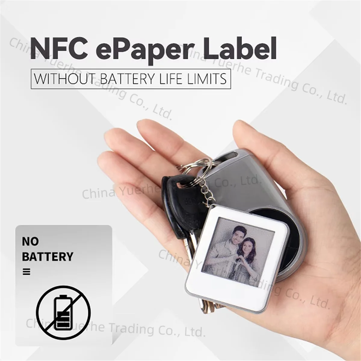 

Durable Epaper Screen NFC Powered E Paper E Ink Tag Battery Free NFC Label