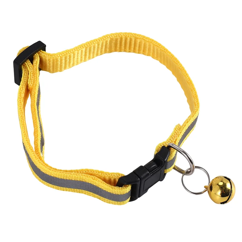 ¡Promoción! Hebilla de liberación de seguridad de Collar reflectante ajustable para mascotas con campana para perro gato