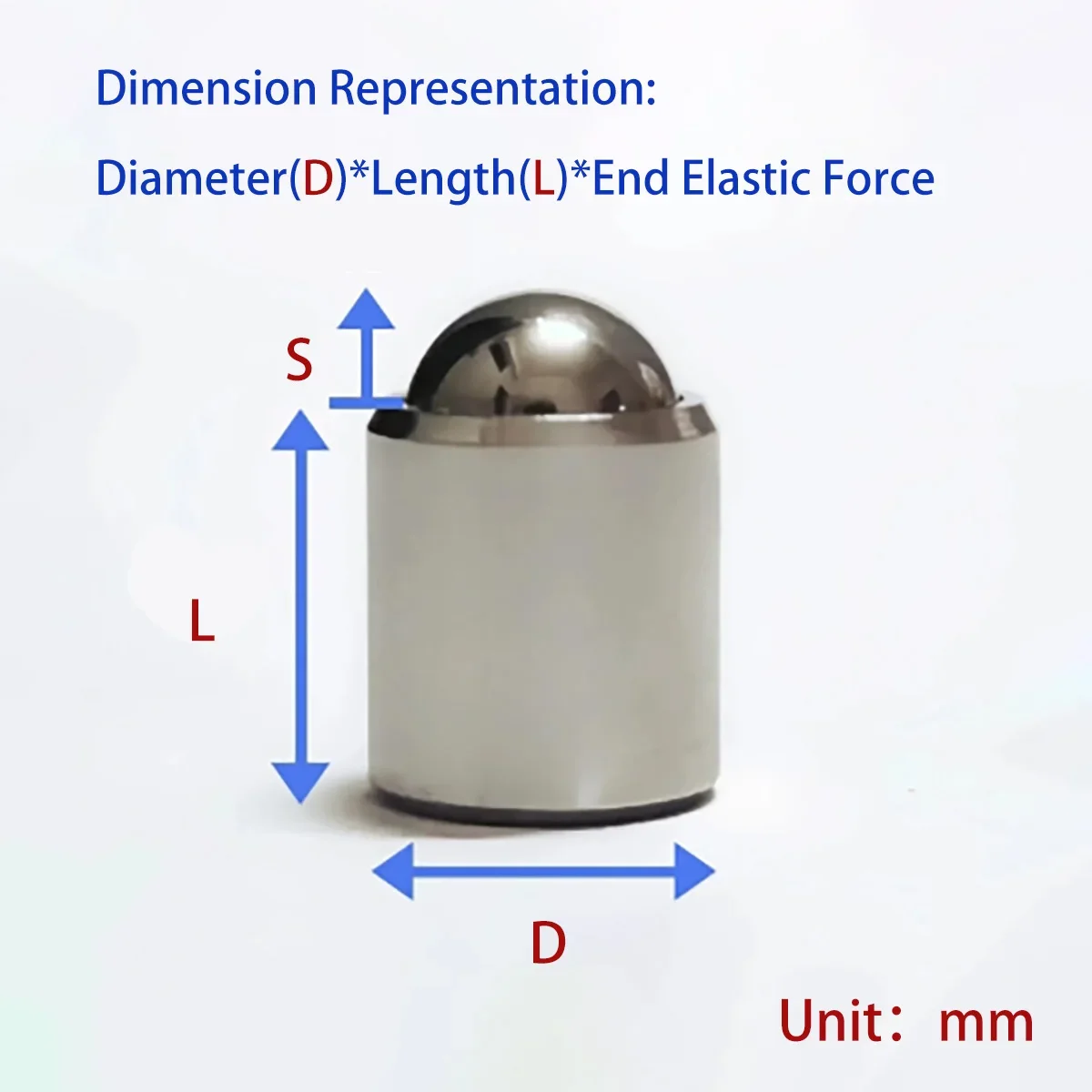 Hochwertiger Federstößel aus Edelstahl mit Kugel, langlebige Ortungskugeln/keine Stufenortung/Federortungskugeln