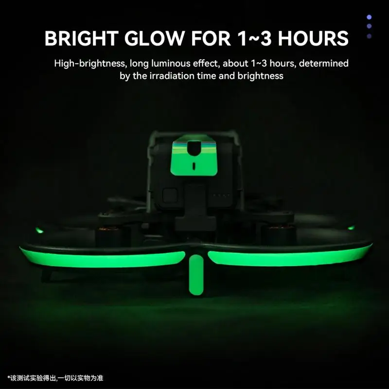 Adesivo luminoso à prova d'água e antiincrustante usando material absorvente de luz de alta qualidade luminescência noturna para dji avata