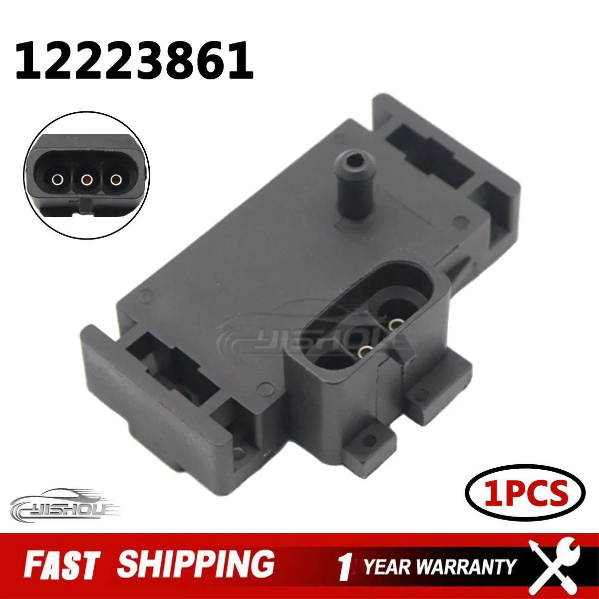 

Car Turbo Intake Air Boost Pressure Map Sensor 12223861 For GMC Jimmy Sonoma Envoy XL Typhoon Safari VAN G1500 G2500 G3500