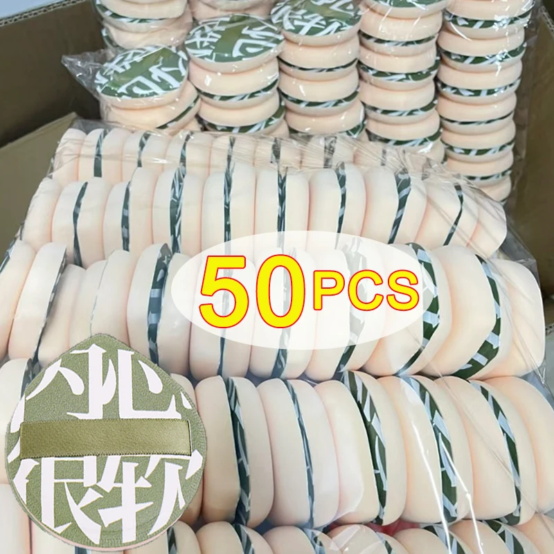 

50pcs Super Thick Cosmetics Puff Concealer Foundation Soft Sponge Air Cushion Powder Puffs Facial Beauty Makeup Application Tool