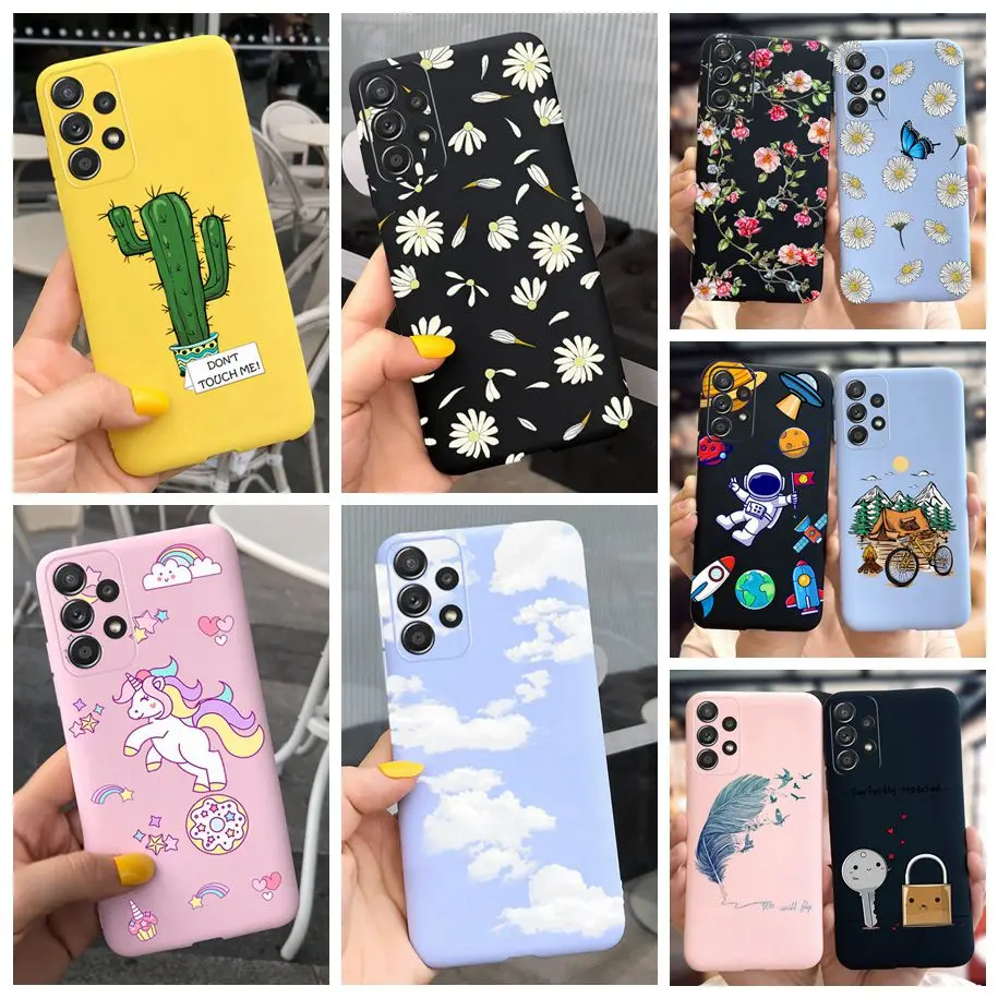 For Samsung Galaxy A13 4G Case Cute Daisy Cactus Painted Phone Case For Samsung A13 2022 A 13 GalaxyA13 Funda Soft Silicon Coque