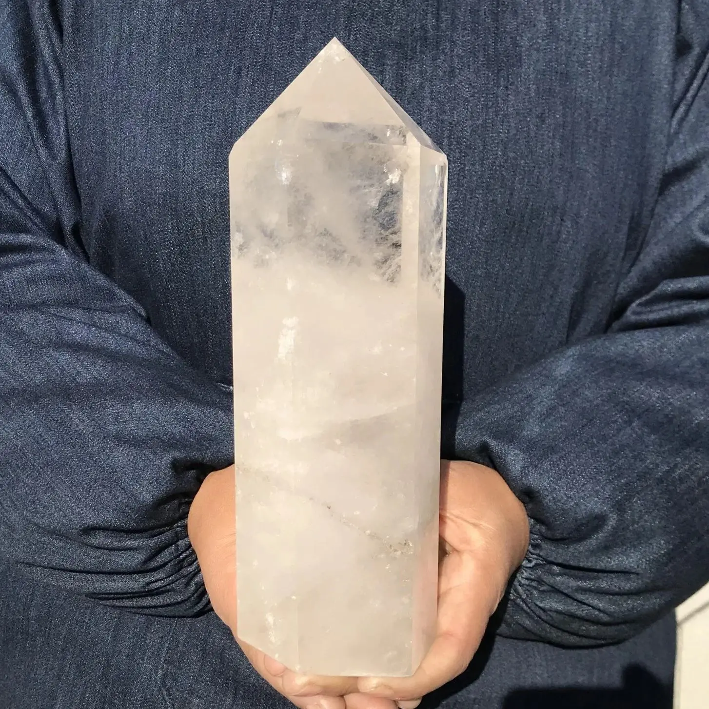 

Naturally Formed! White Quartz Tower Column, White Crystal Obelisk, Mineral, Reiki, Healing