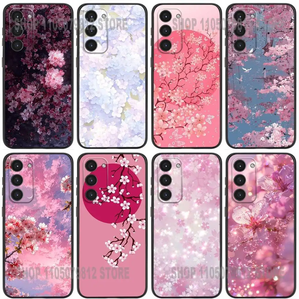 

Pink Cherry Blossom Sakura Phone Case For Samsung Galaxy A20,21s,22,31,32,52,53,72,73,80,91 Soft Silicone Black Cover