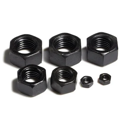 1pcs M18 M20 M22 M24 M27 M30 M36 hexagon lock nuts outer hex screw cap nut alloy steel black color GB6170