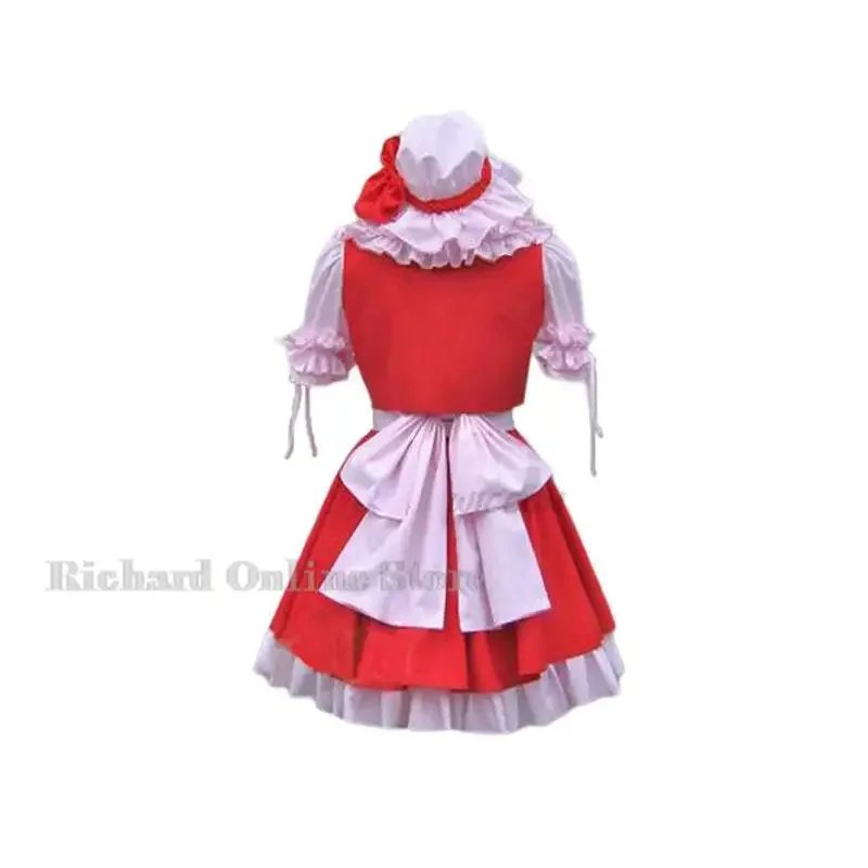 Anime Game Touhou Project Flandre Scarlet Cosplay Costume Wig Red Princess Skirt Lolita Woman Sexy Kawaii Birthday Party Suit