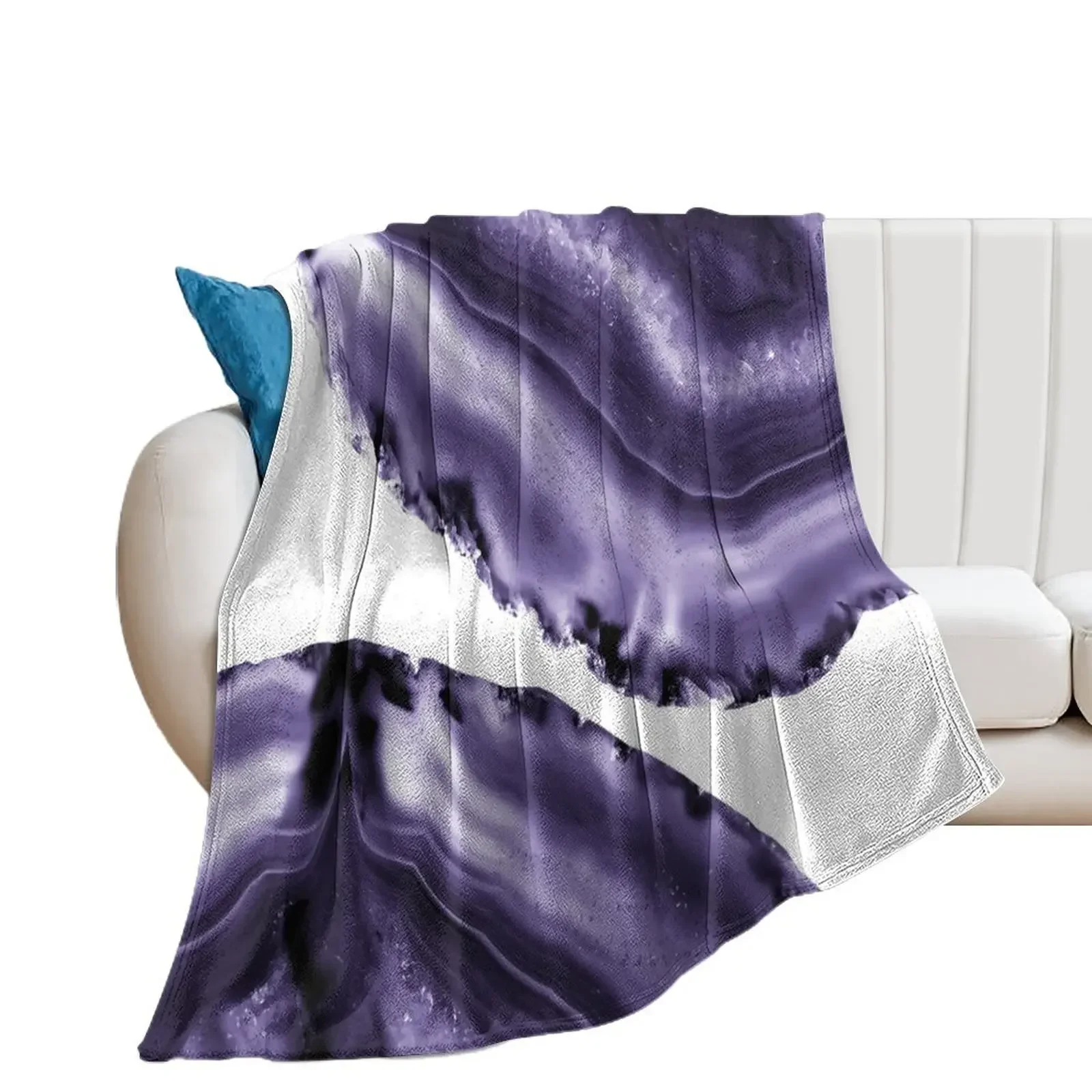 Ultra Violet Agate #3 #gem #decor #art Throw Blanket Summer Beddings Retros Nap Vintage Blankets