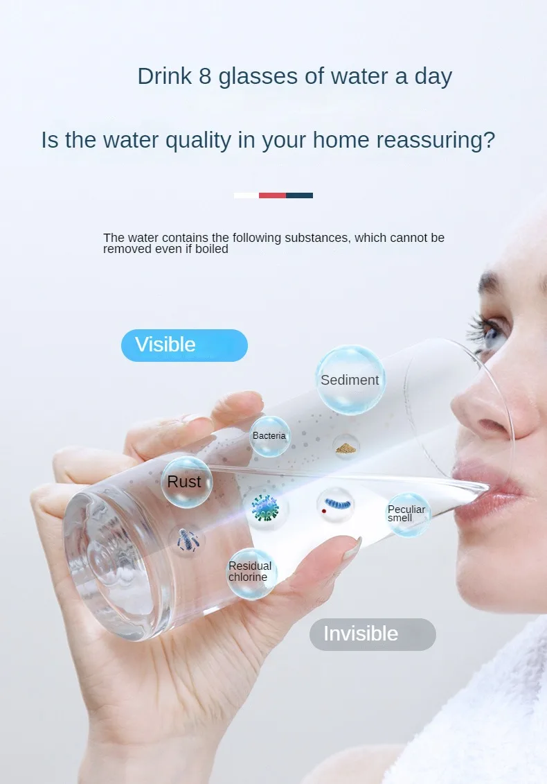 Filtro Acqua Con LED E Luce UV: Rimuove Cloro, Metalli E Batteri Per Un Sapore Puro