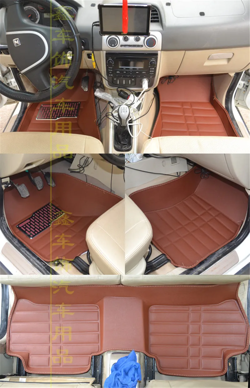 Floor Mat  Full Cover Carpet Wear-resistant Foot Pads for Zotye 5008 2008 T200 1set