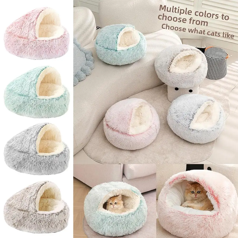 Super Bed Warm Sleeping Nest Soft Long Plush Best Pet Dog Bed For Dogs Basket Cushion Bed Mat Animals Sleep V6y3