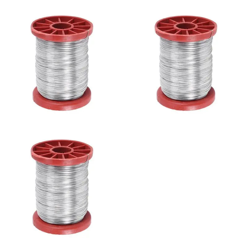 

B-Est 3Pcs 0.5Mm 500G Stainless Steel Wire For Beekeeping Beehive Frames Tool 1 Roll