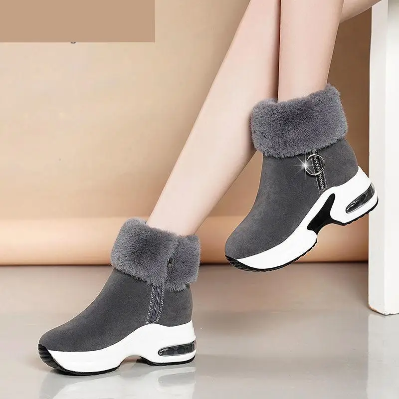 Women\'s Ankle Boots Warm 2022 New Quality Winter Shoes Women\'s Boots High Heels Women\'s Boots Snow Boots Winter Shoes Height