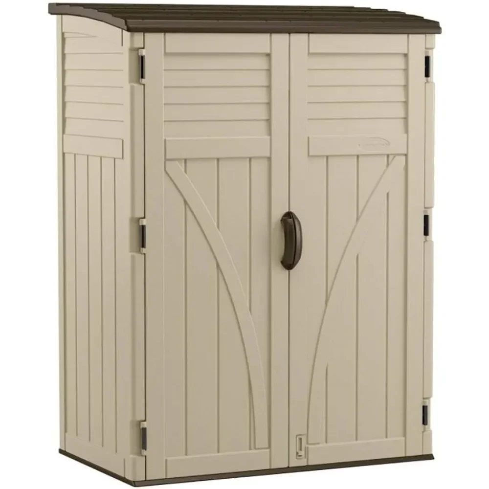 

Cubic Feet Vertical Storage Shed with Durable Plastic Construction, Multiple Wall Panels and Ample Space for Outdoor Storage