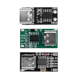 1-3pcs 3A 5A Trigger Board Module PD/QC Decoy Board Fast Charge USB Type-C to 12V High Speed Charger Power Delivery Boost Module