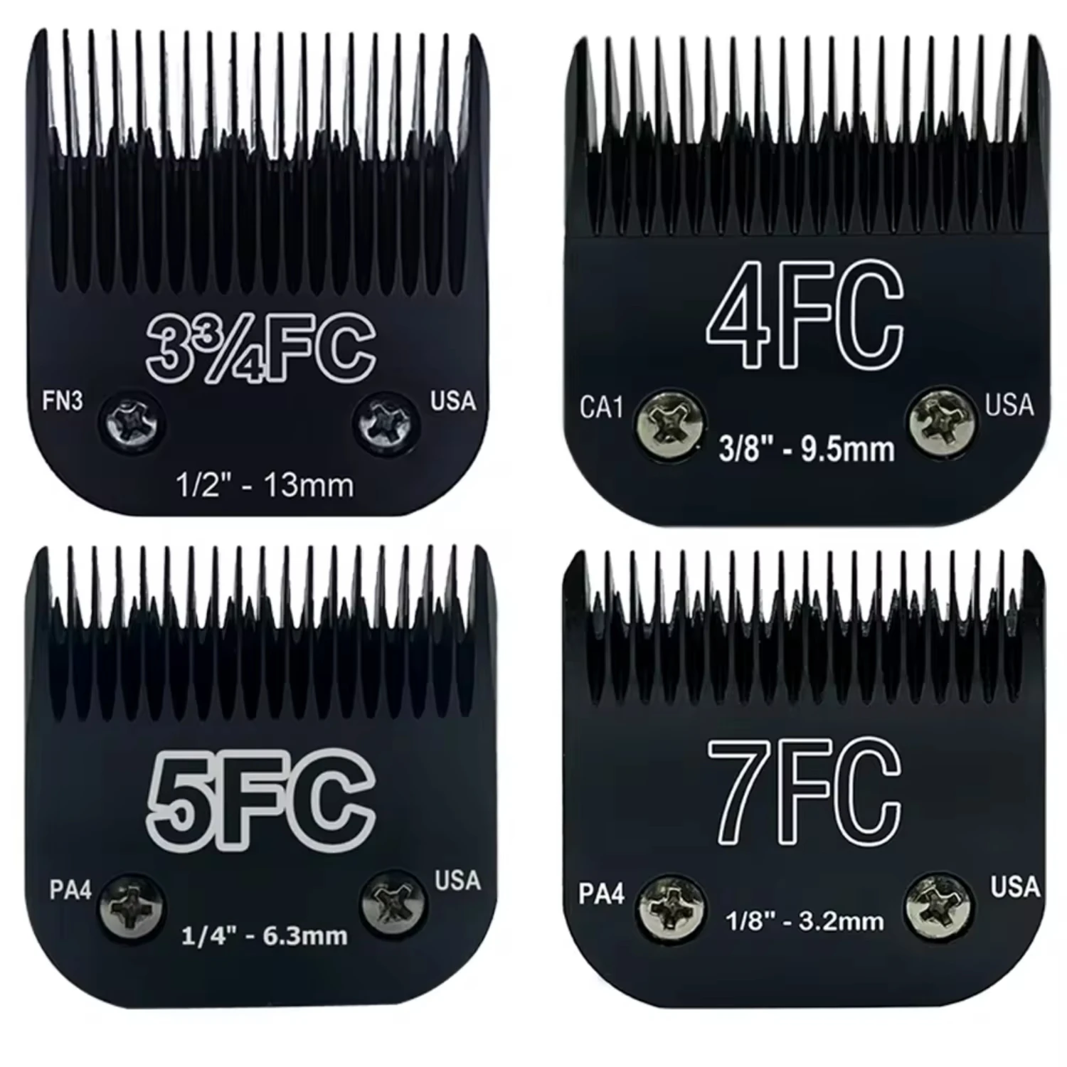 

Detachable Pet Dog Grooming Blades - Stainless Steel, Compatible with Andis, A5, KM10 Series - High Quality 7FC/5FC/4FC/3FC Blad