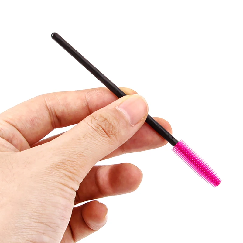 50 pz Mascara In Silicone Bacchette Applicatore Spazzole Per Ciglia Usa E Getta Pettine Pennello Per Trucco di Bellezza Per Le Donne Strumenti di Estensione Delle Ciglia