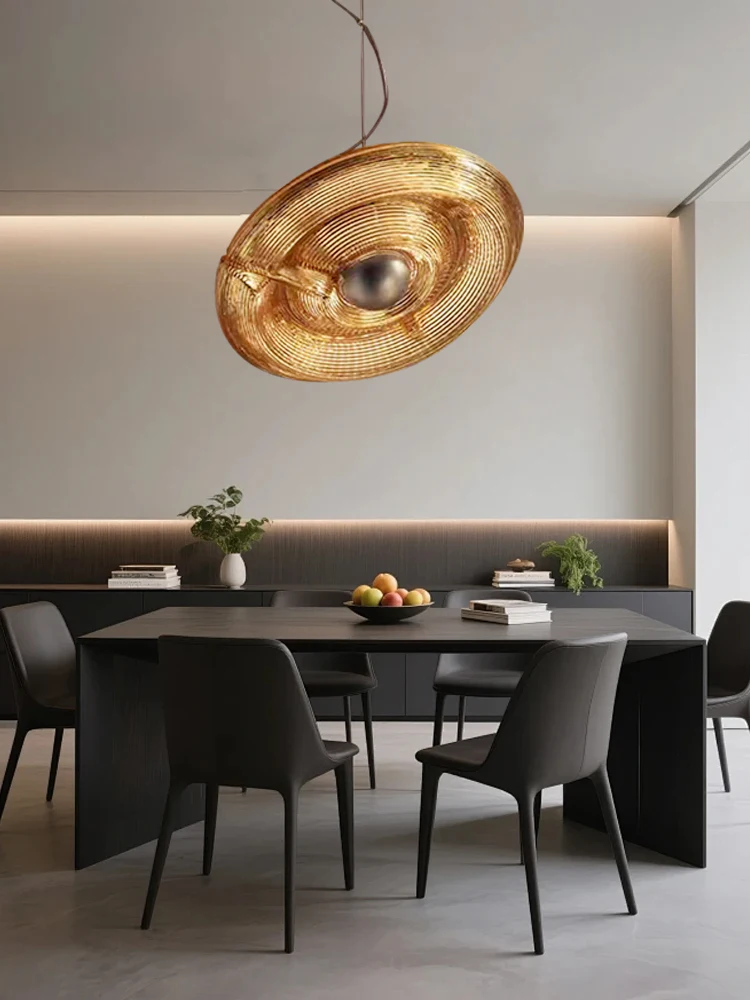 Modern Denmark Style Luxury Round Glass Plate Ceiling Chandelier Clear, Art Decor Cafe Restaurant Hotel Creative Chandeliers