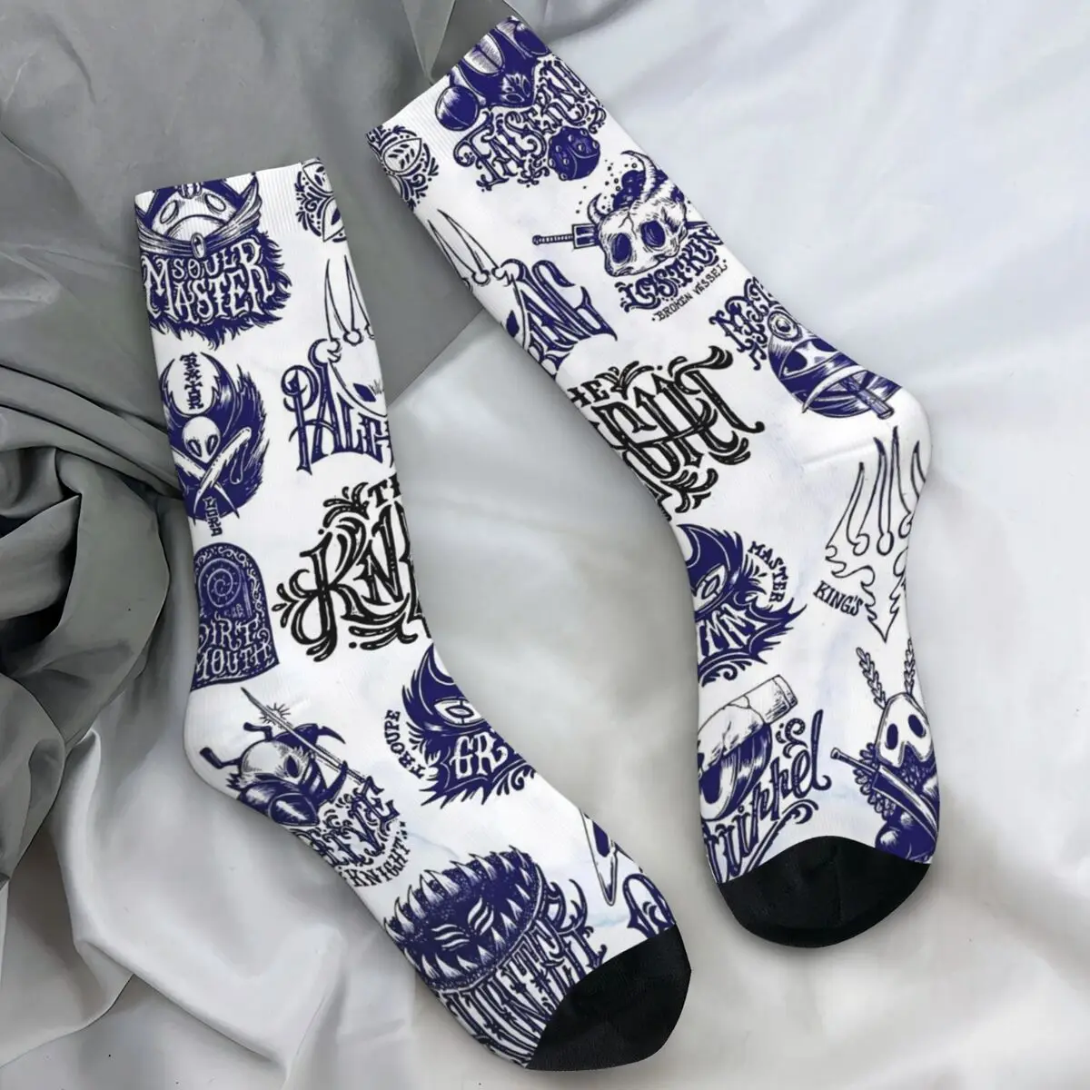 

Носки Hollow Knight с героями мультфильмов «Рыцарь и шершень», повседневные чулки, зимние носки унисекс с защитой от пота, графические спортивные носки на открытом воздухе