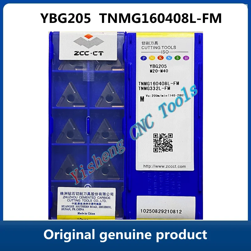 

Original ZCC CT YBG205 TNMG160408L-FM YBC252 Carbide Inserts CNC Turning Tool Lathe Cutter Tools