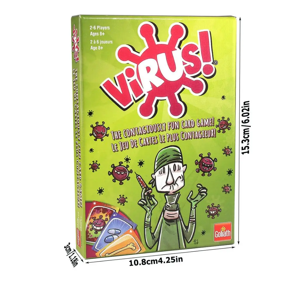 لعبة فيروس 1 2 3 اللوحية: اللعبة النهائية والممتعة للحفلات العائلية باللغة الإسبانية والإنجليزية