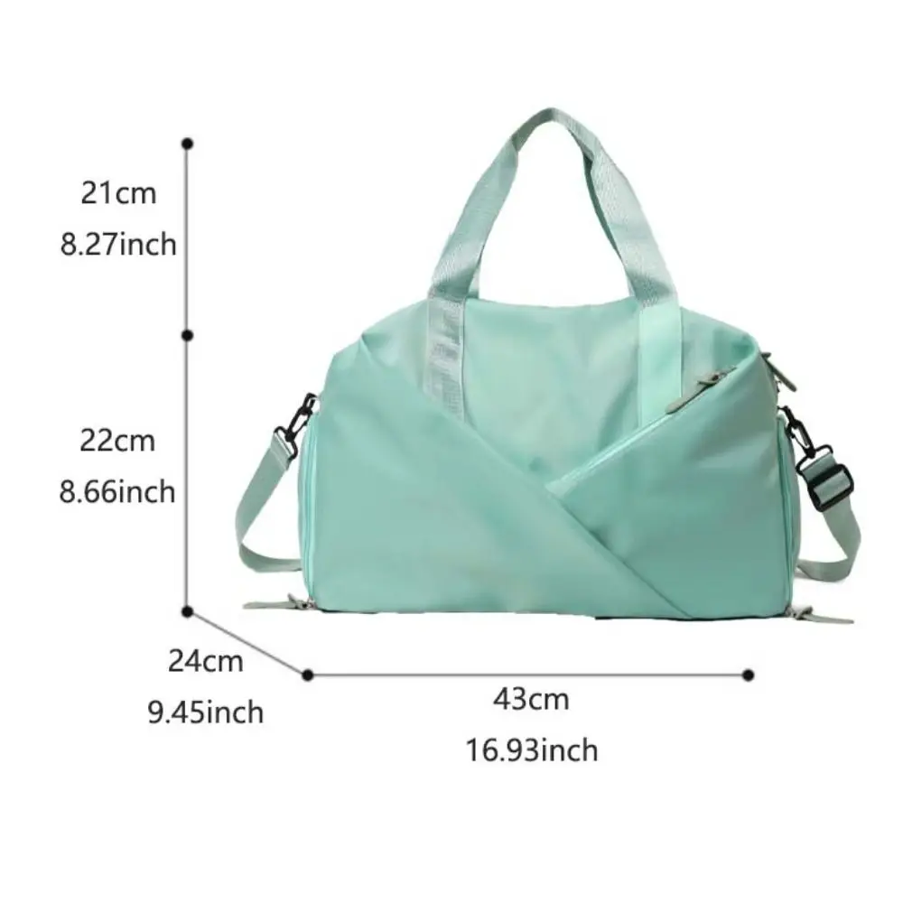 Waterproof Sports Fitness Training Bag with Shoe Compartment Dry Wet Separation Pillow Shape Luggage Handbag Shoulder Bag