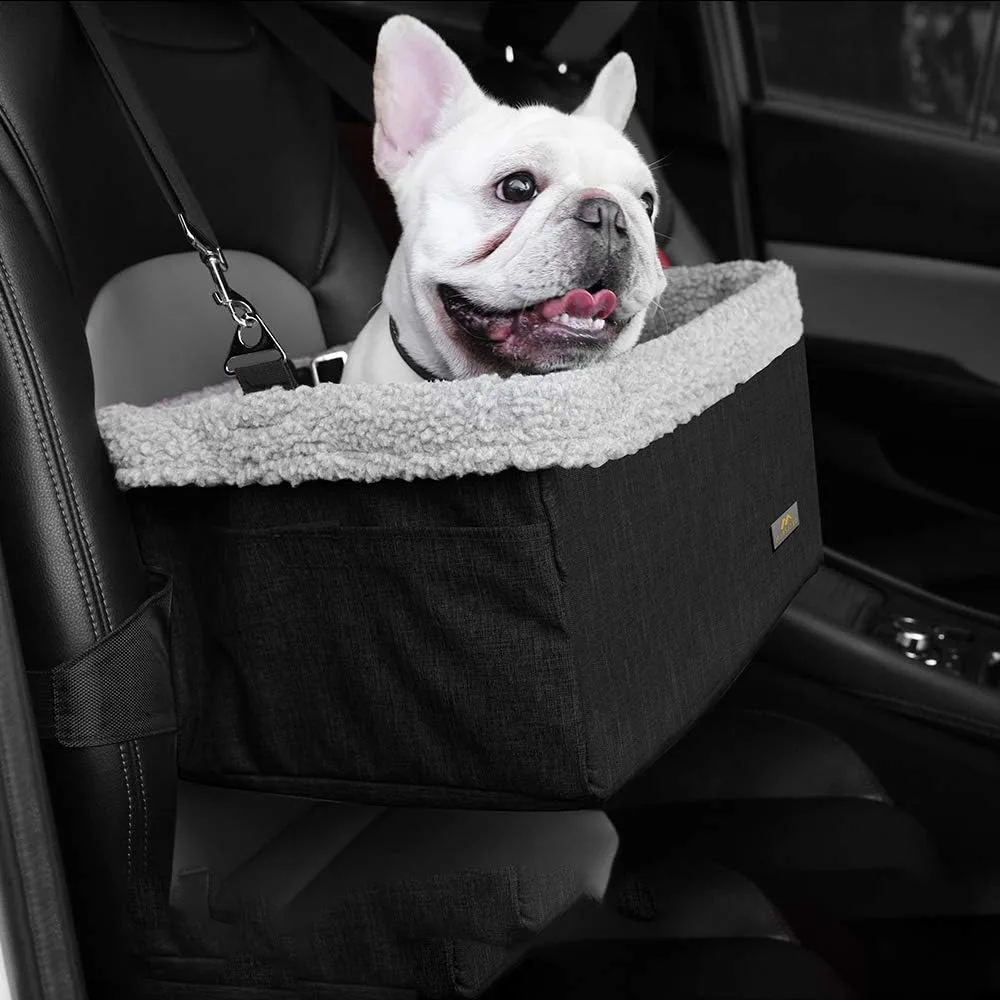 

Dog Car Seats for Small Dogs, Upgrade Dog Booster Seat with Metal Frame Construction with Double-Layer Oxford, Perfect for Small